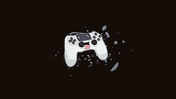 Neon game controller or joystick for game console on dark background  2371025 Vector Art at Vecteezy