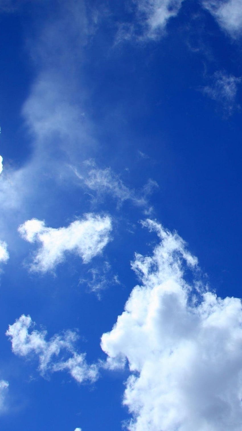 Écran de verrouillage Blue Sky White Clouds pour téléphone Fond d'écran de téléphone HD