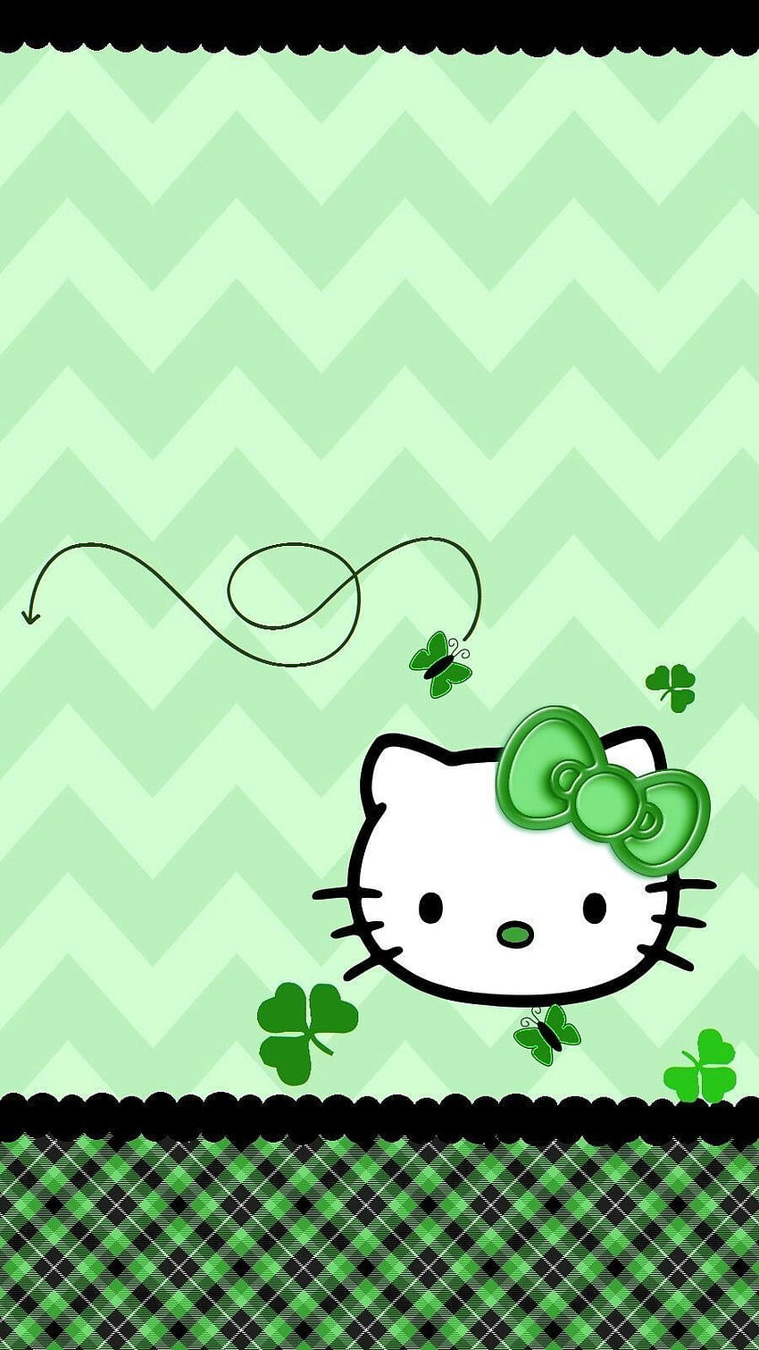 Lovenote5 Hello Kitty Hello Kitty iPhone with regard to, Green Hello Kitty HD phone wallpaper