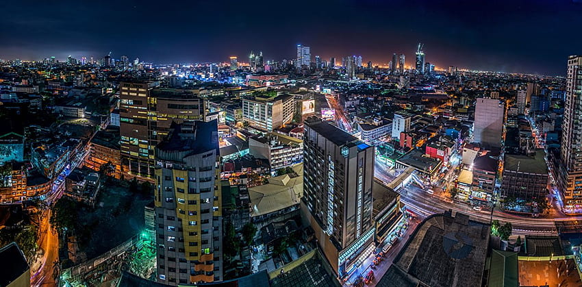 Philippines megalopolis Manila Night From HD wallpaper