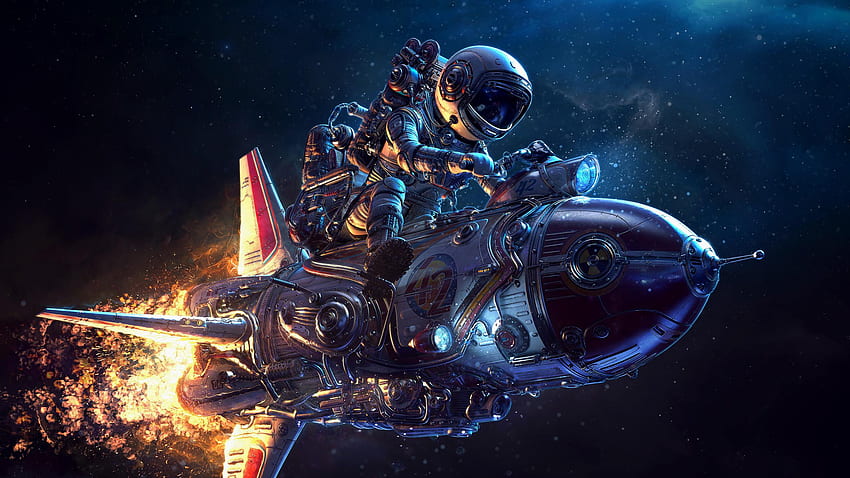 Motorcycle Rocketship () : HD wallpaper