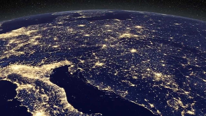 A Terra Vista do Espaço à Noite. Vídeo. NASA NOAA Suomi NPP papel de parede HD