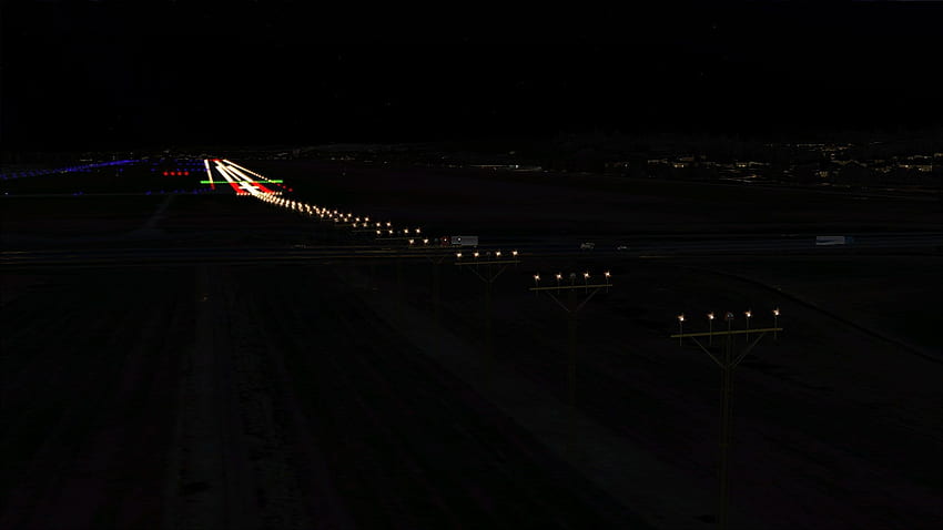 pista Pista, Aeropuerto Noche fondo de pantalla