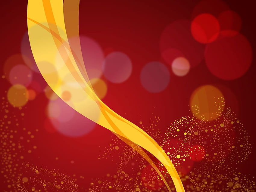 Gold and Red, Red Particle HD wallpaper