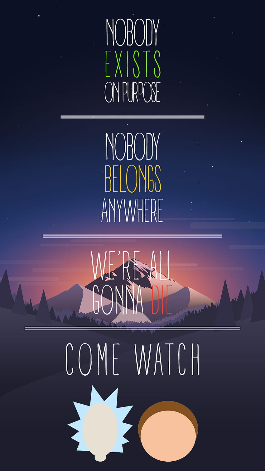 Made this mobile of my favorite quote from the show, Nihilism HD phone wallpaper