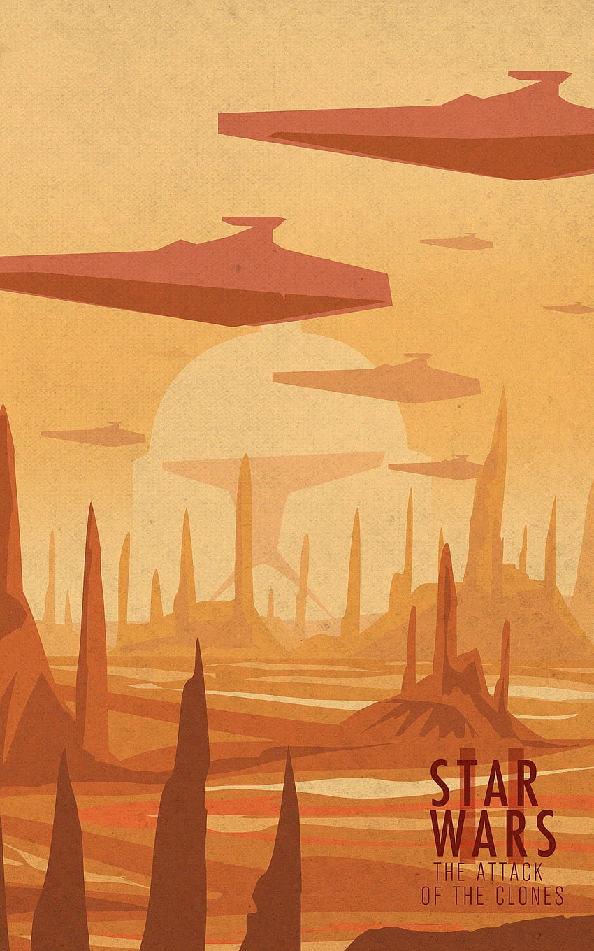 Di 299931 Star Wars, Minimalismo, Star Wars: Episodio II L'Attacco Di. Poster di viaggio di Star Wars, Poster Art di Star Wars, Star Wars Sfondo del telefono HD