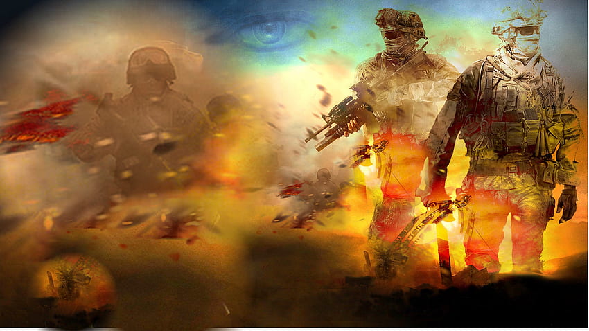 call of duty;2 modernwarfare, accion, soldiers, call of duty, war HD wallpaper