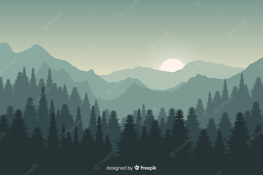 Montagna Vettori e illustrazioni per, Cartoon Mountains Sfondo HD