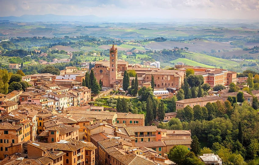 home, Italy, panorama, Tuscany, Siena, the Church of Santa Maria dei Servi for , section город HD wallpaper