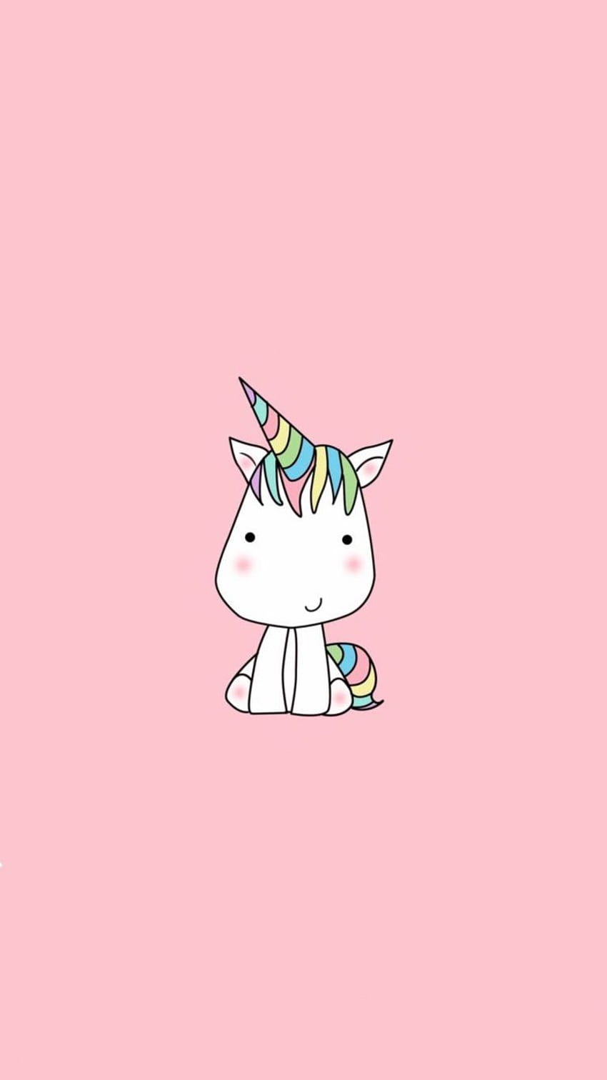 Cute Cartoon Unicorn, Pink Unicorn HD phone wallpaper