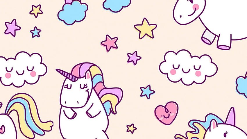 Unicorno estetico, unicorno rosa Sfondo HD