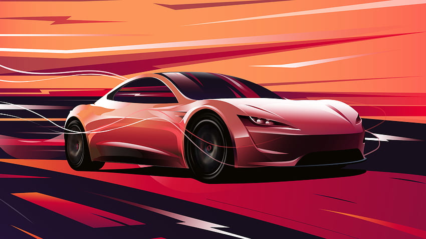 Tesla Roadster , Car HD wallpaper