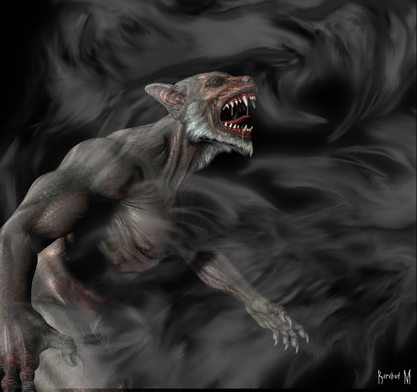 In the Mist, mist, change, man, werewolf, killer, lykanthrop HD wallpaper