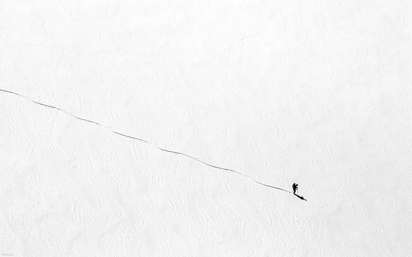 Waverider. black and white ski minimal . Black and white HD wallpaper