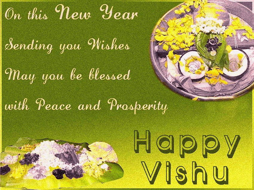 Vishu Greetings , New Year Wishes Cards HD wallpaper