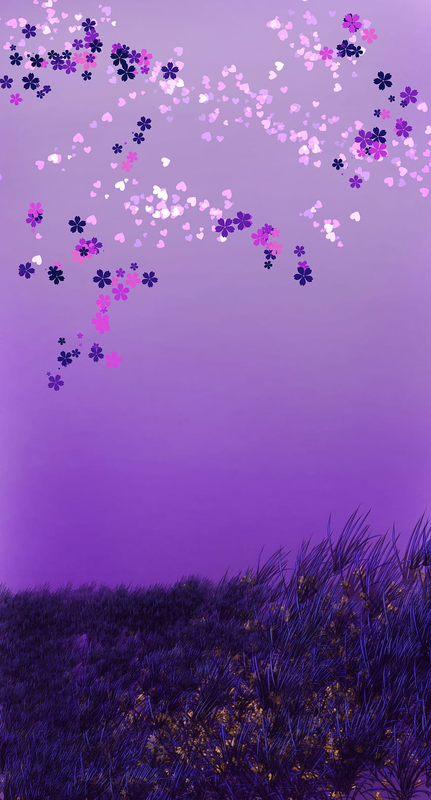 Cool purple grass, purple, pink, nature HD phone wallpaper