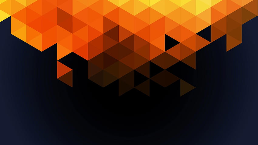 Orange and Black Triangle . Camouflage , , Abstract, Orange and Black HD wallpaper