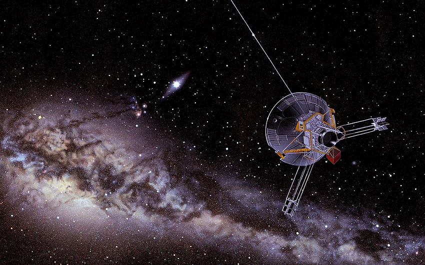 spaceship, interstellar space, galaxy 16:10 background, Interstellar Minimalist HD wallpaper