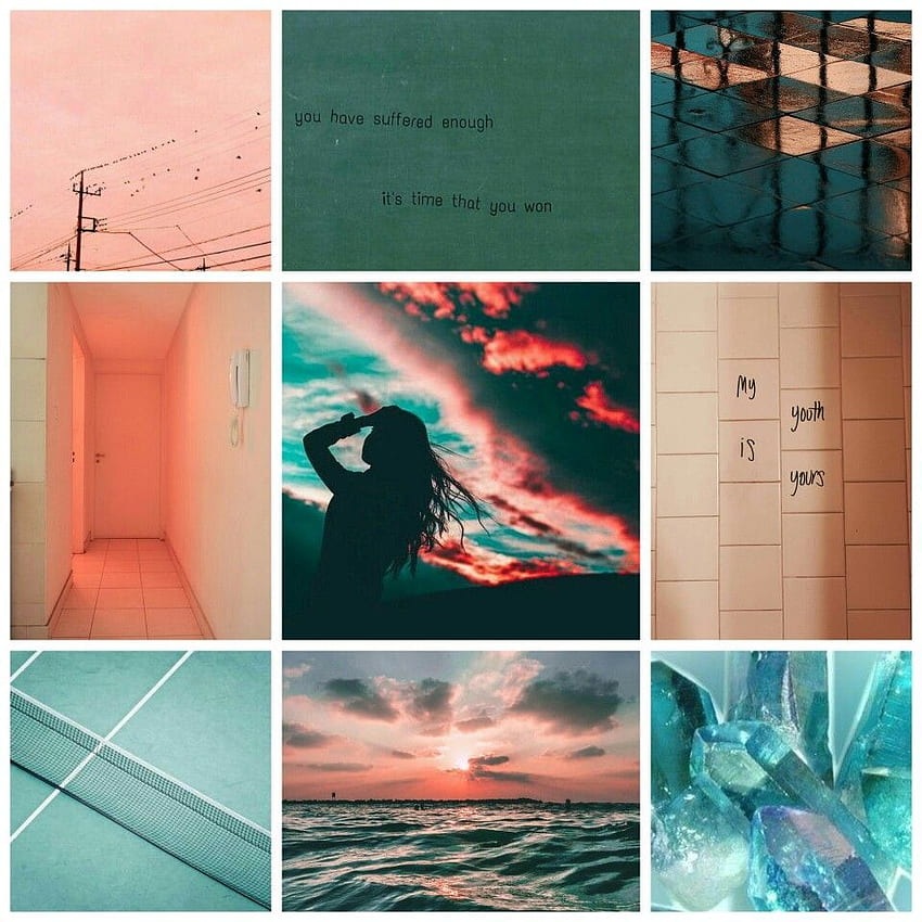 Peach, turquoise, teal, pink, orange, coral, sunsets, youth, Troye, Coral Aesthetic HD phone wallpaper