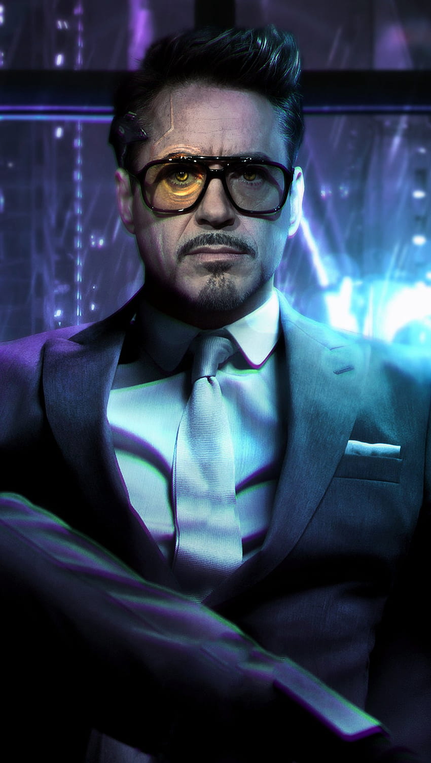 Cyberpunk Tony Stark Fanart Ultra, Tony Stark Cool HD-Handy-Hintergrundbild
