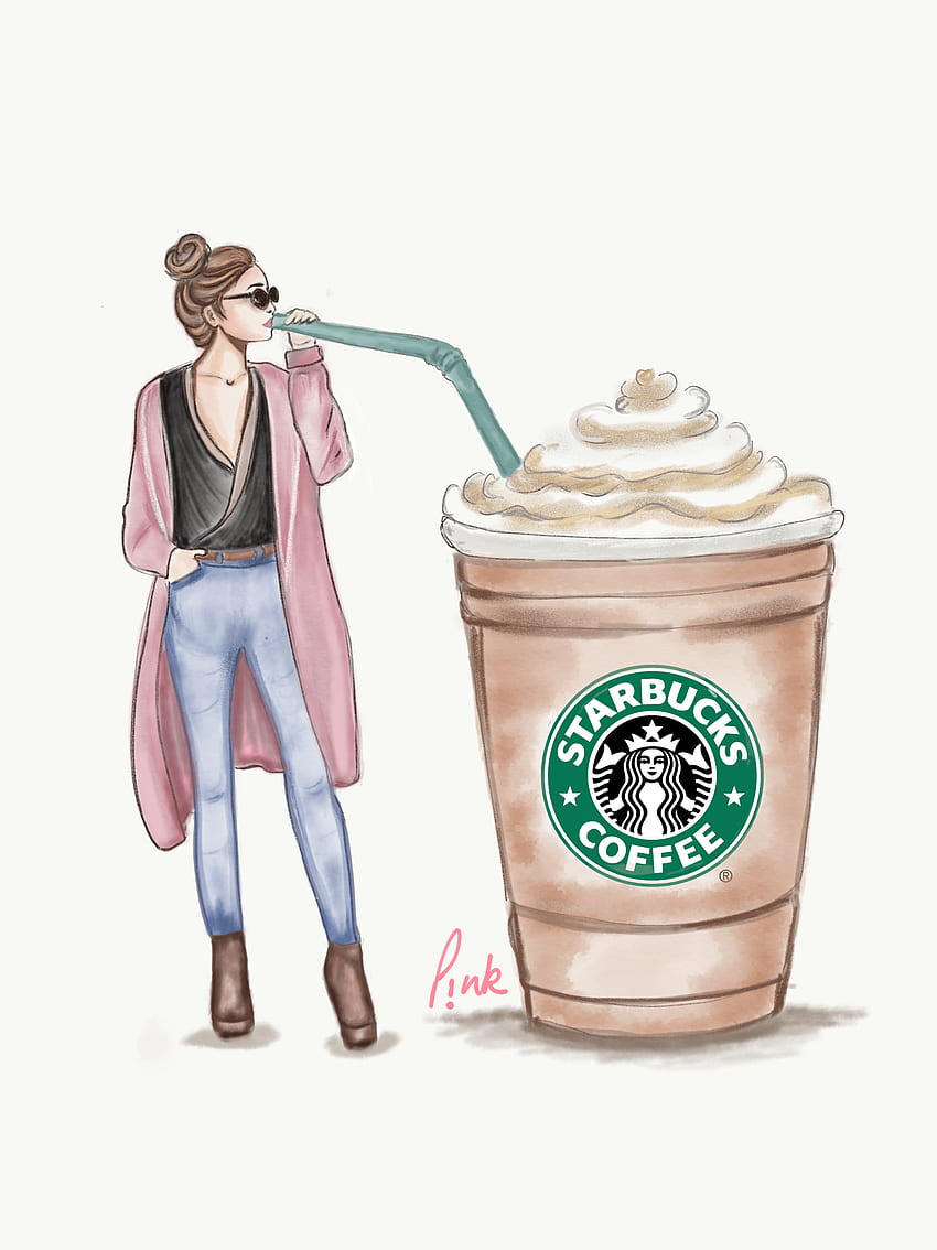 Starbucks Discover more background, cute, iphone, Lock Screen, Pink . in 2021. Starbucks , Starbucks art, Starbucks drawing, Aesthetic Starbucks HD phone wallpaper