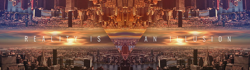 Abstract City Illusion Alternate Reality Ultrawide - Resolution:, New York 3840X1080 HD wallpaper