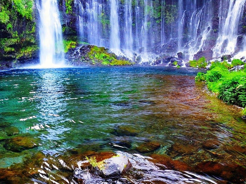 Waterfall animated animated. Waterfall, Animated Nature HD wallpaper ...