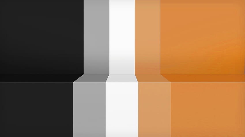 black, minimalistic, white, orange, retro, stripes - HD wallpaper