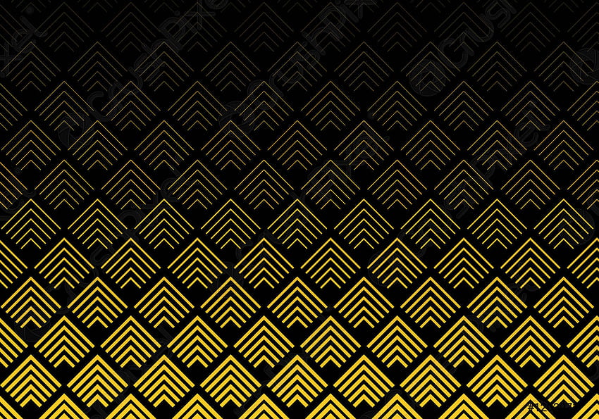 Abstract gold color chevron lines pattern on black background Geometric - stock vector HD wallpaper