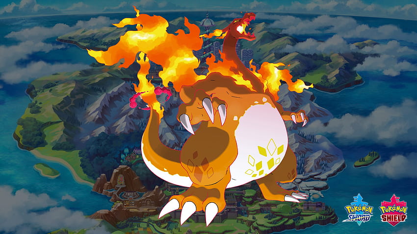 Pokémon Épée et Bouclier Gigantamax Dracaufeu Fond d'écran HD