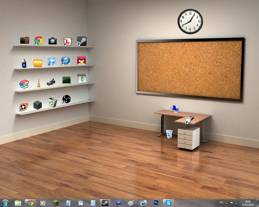 Büro, Zimmer, Regal, Boden, Laminatboden, Wand, Zimmer HD-Hintergrundbild