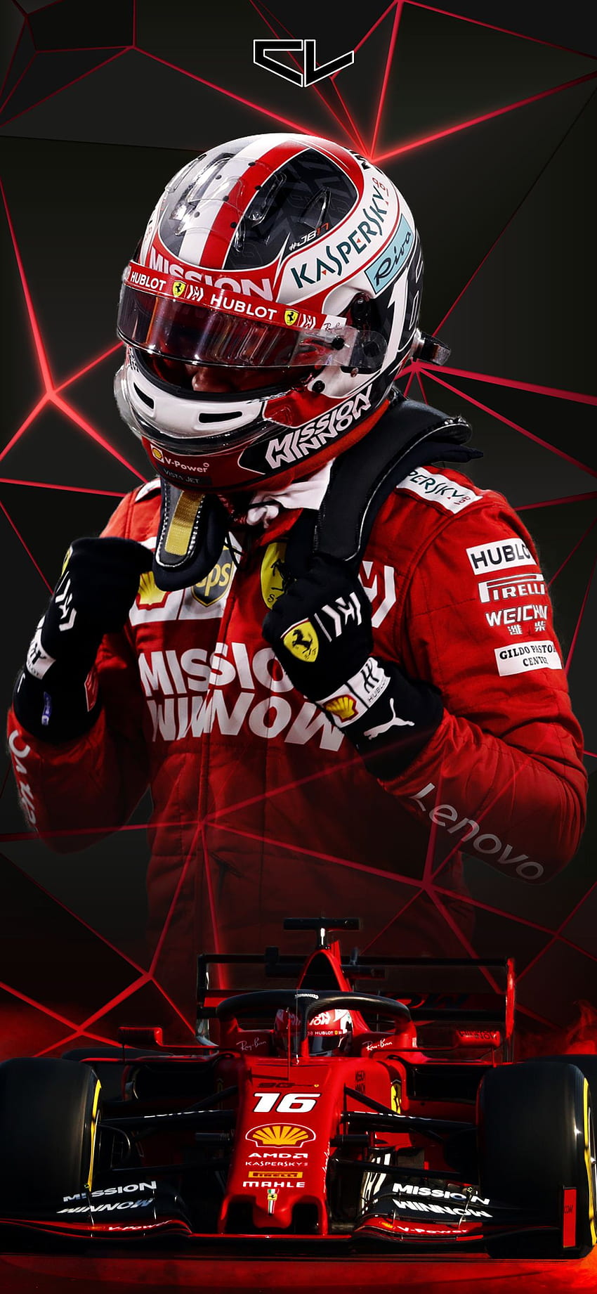 Charles Leclerc/Ferrari Mobile 1125X2436px HD-Handy-Hintergrundbild
