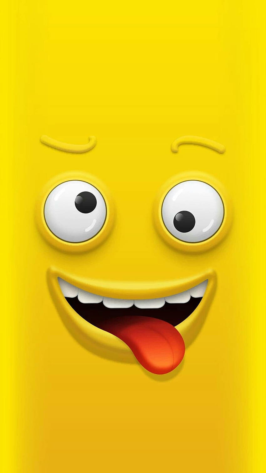 . Louco, telefone engraçado, tela inicial do iPhone, Emoji louco Papel de parede de celular HD