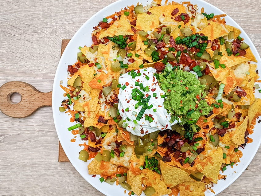 Nachos picantes de chorizo. Una gran idea para la noche de cine o para