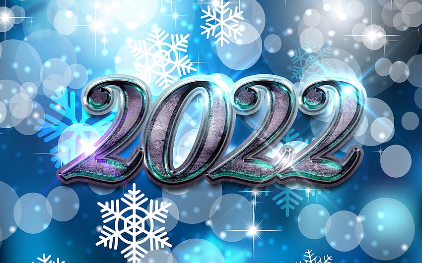Happy New Year!, 2022, craciun, 新年, 青, クリスマス, カード 高画質の壁紙