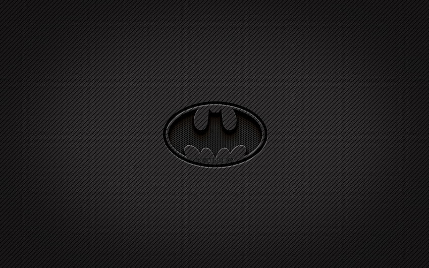 Карбоново лого на Batman, , гръндж изкуство, карбонов фон, творчески, черно лого на Batman, Bat-man, супергерои, лого на Batman, Batman HD тапет