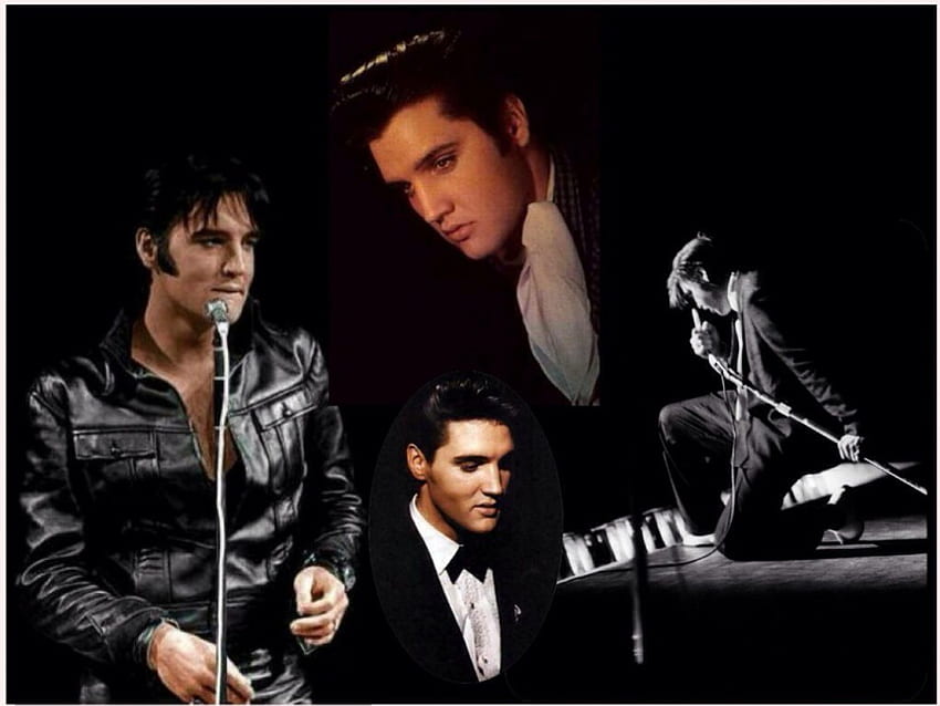 Elvis Presley attraverso gli anni, nero, Presley, Elvis, anni Sfondo HD