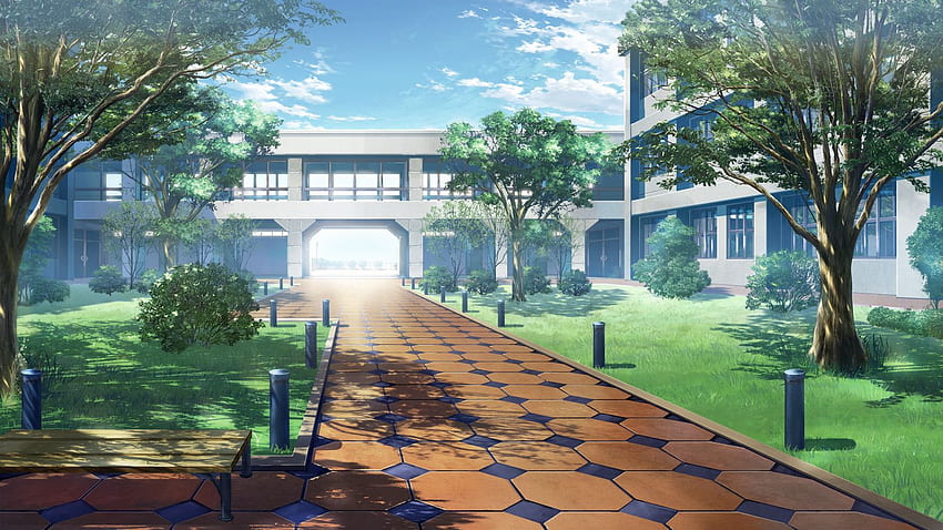 Anime Okulu , Anime Okul Binası HD duvar kağıdı