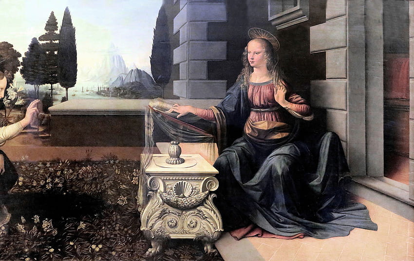Leonardo Da Vinci Annunciation To 1470 2 Uffizi HD wallpaper