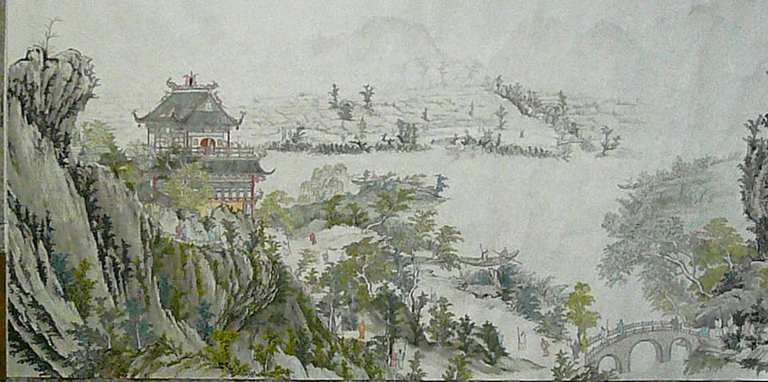 Peintures chinoises anciennes, vieux paysage chinois Fond d'écran HD