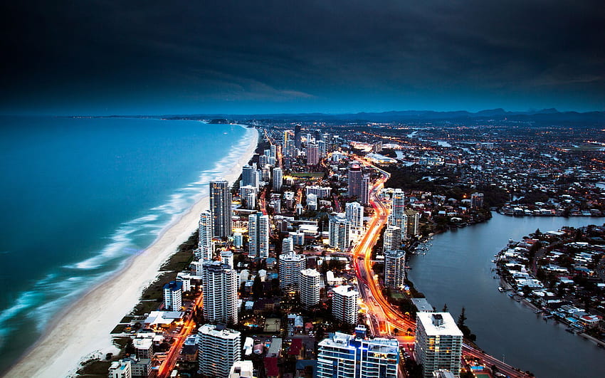 Gold Coast Australia, Coastal City HD wallpaper
