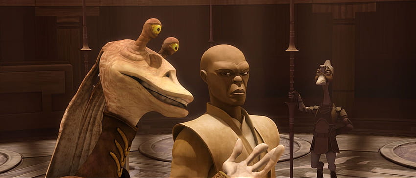 Mace Windu Jar Jar Binks - Mace Windu ve Jar Jar HD duvar kağıdı