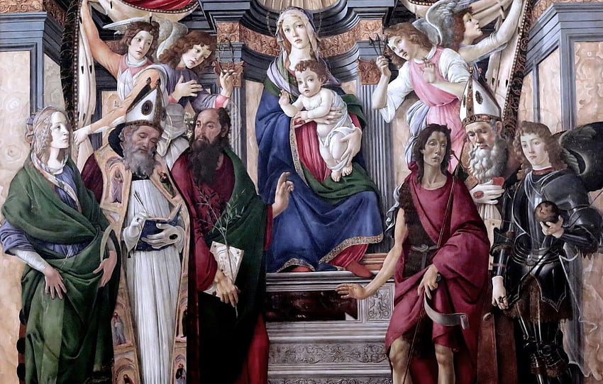 Florence, Sandro Botticelli, Madonna HD wallpaper
