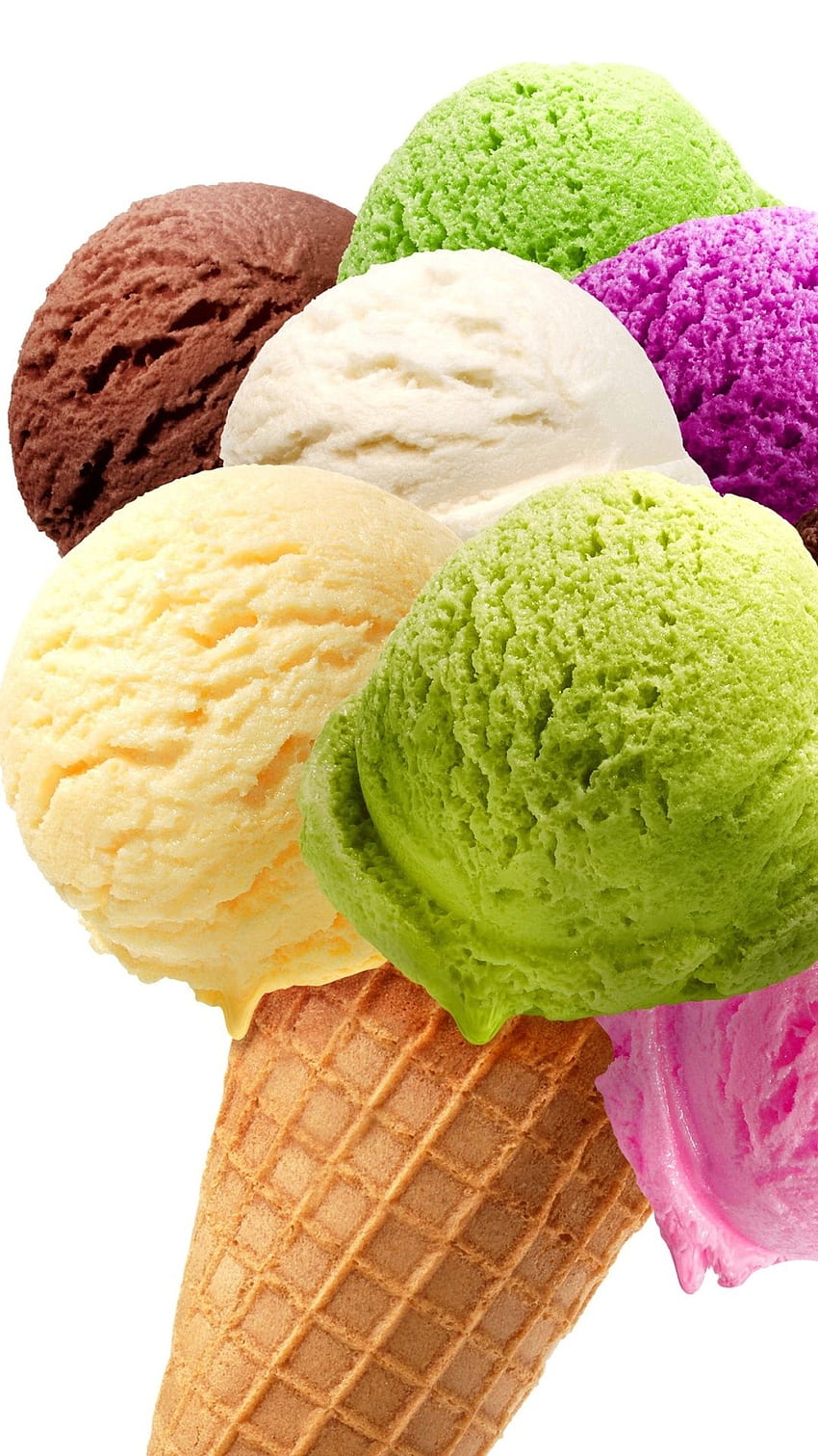 Dessert de cône de crème glacée coloré Android. Meilleur Andro Fond d'écran de téléphone HD