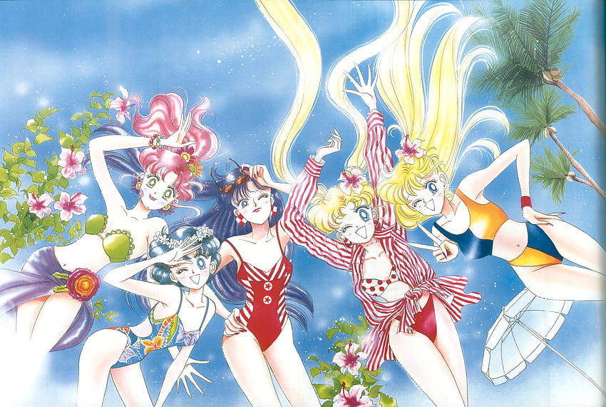 Die Bishoujo Senshi Sailor Moon Gengashuu („Pretty Soldier Sailor Moon Original Collection“) sind Artbooks, die die Farbillustrationen nacrucken ... HD-Hintergrundbild