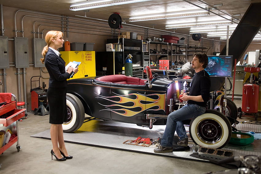 MCU: 20 samochodów ukrywających się w garażu Iron Mana, Tony Stark Hot Rod Tapeta HD