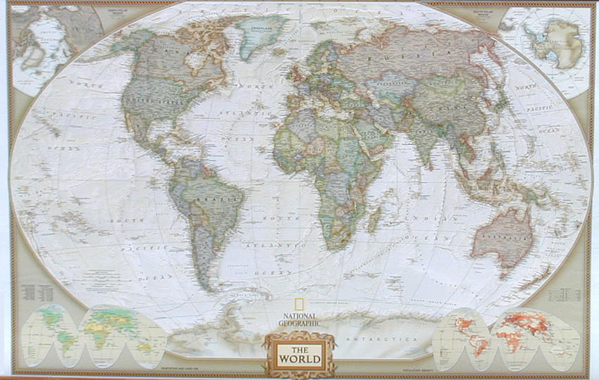World Map Mural, National Geographic World Map HD wallpaper