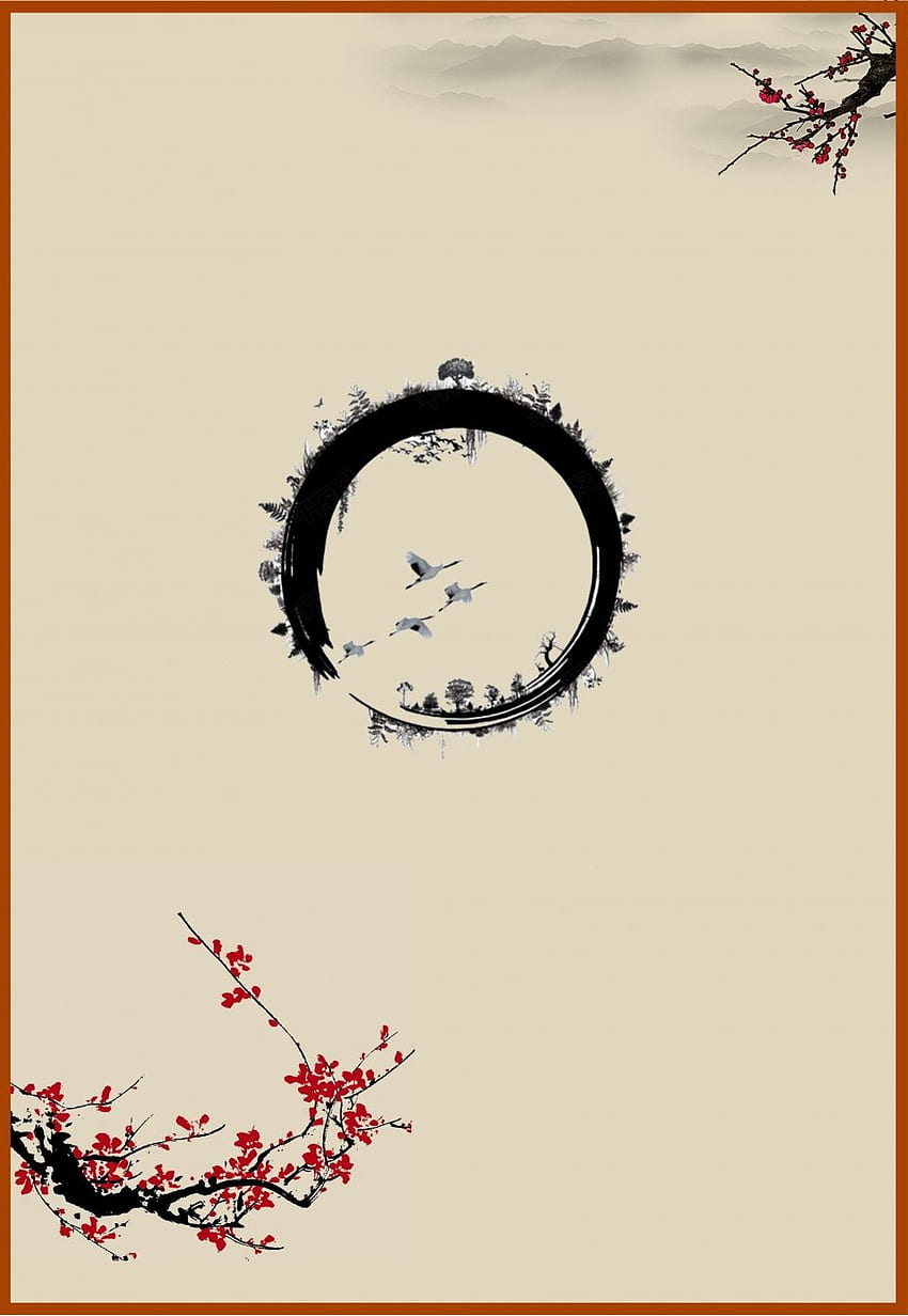 Cartel zen de estilo chino minimalista, estilo chino, Buda, budista minimalista fondo de pantalla del teléfono