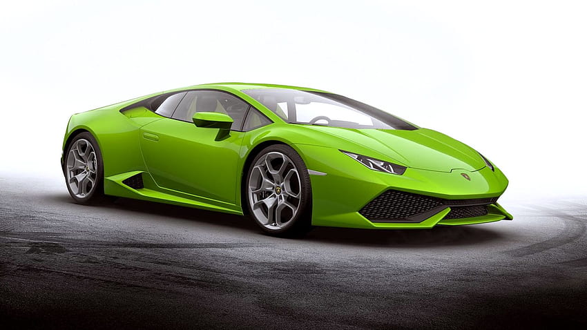 Зелен автомобил Lamborghini Huracan / и Mobile, Green Cars HD тапет