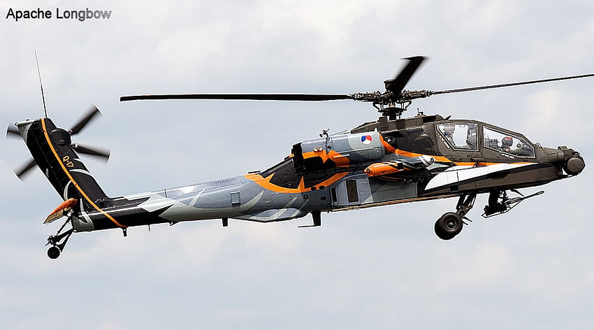 Apache, latanie, helikopter, długi łuk Tapeta HD